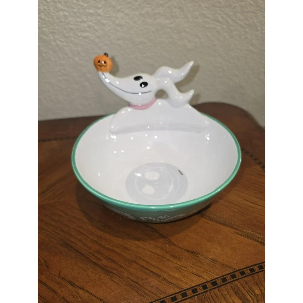 Disney Nightmare Before Christmas Zero 8 Inch Ceramic Candy Bowl